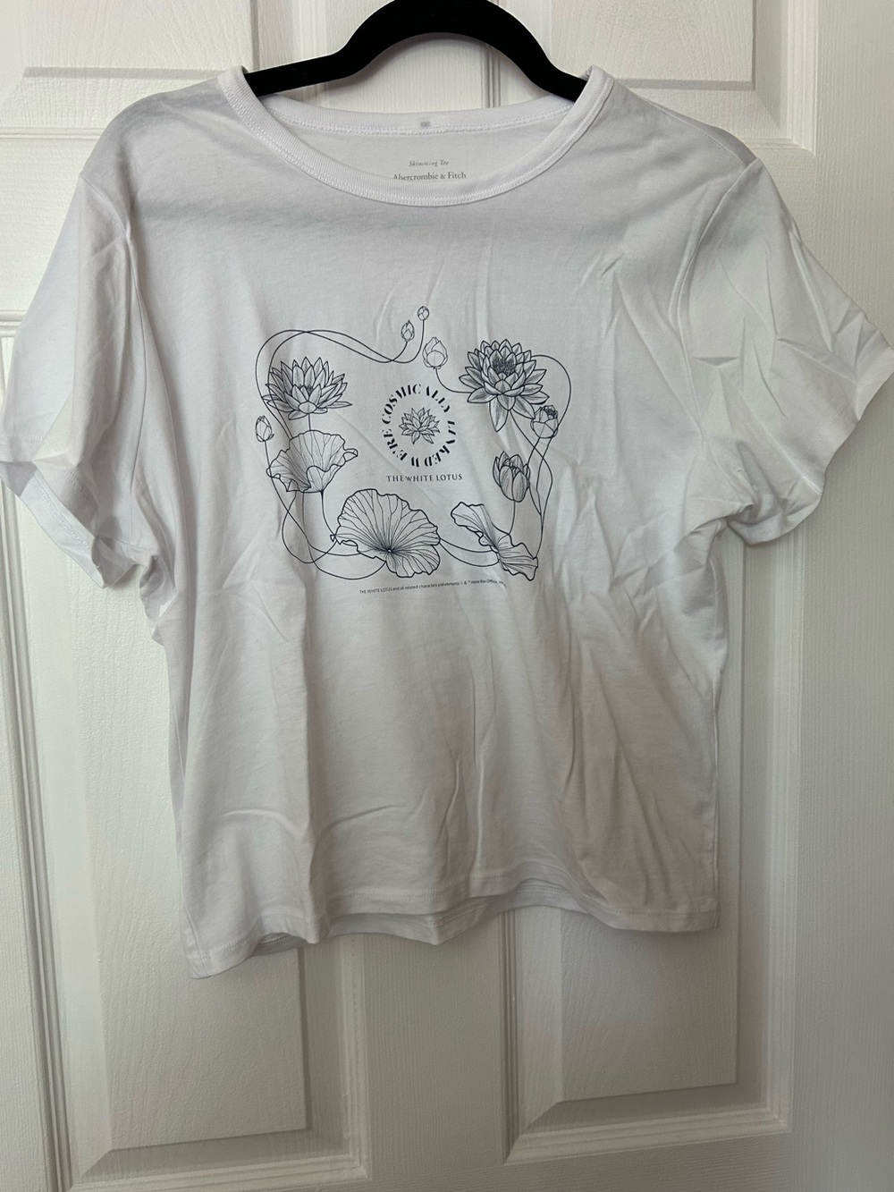NWT Abercrombie Short Sleeve The White Lotus Graphic Skimming Tee - M - Picture 2 of 5